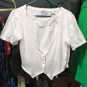 Center aisle crop vest tie back size Medium (InvW026)